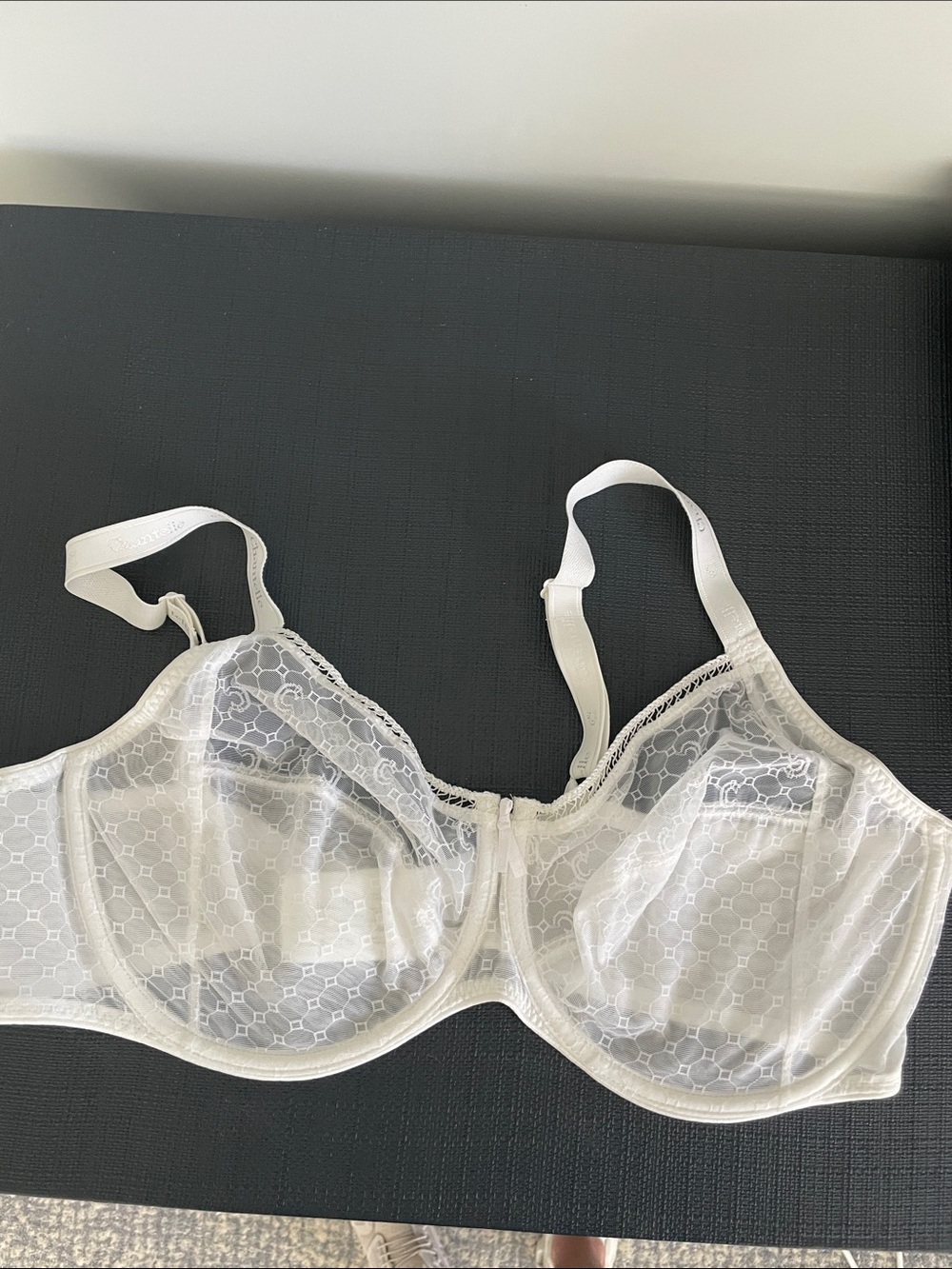Chantelle White Sheer Lace Underwire Bra